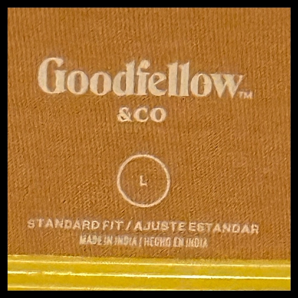 Goodfellow & Co Men's Standard Fit Short Sleeve Pocket T-Shirt Camel Brown Large - Picture 3 of 4